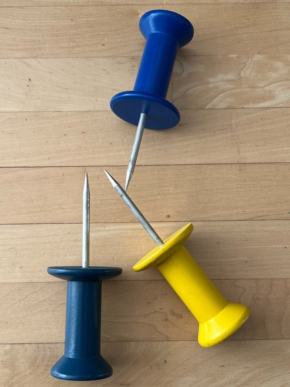 THINK BIG! | Rare Vintage Giant Push Pins 7” (Set of 3)